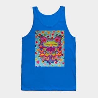 Flower owl Tank Top